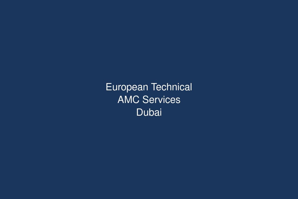 Annual maintenance contract services in Earth, Dubai