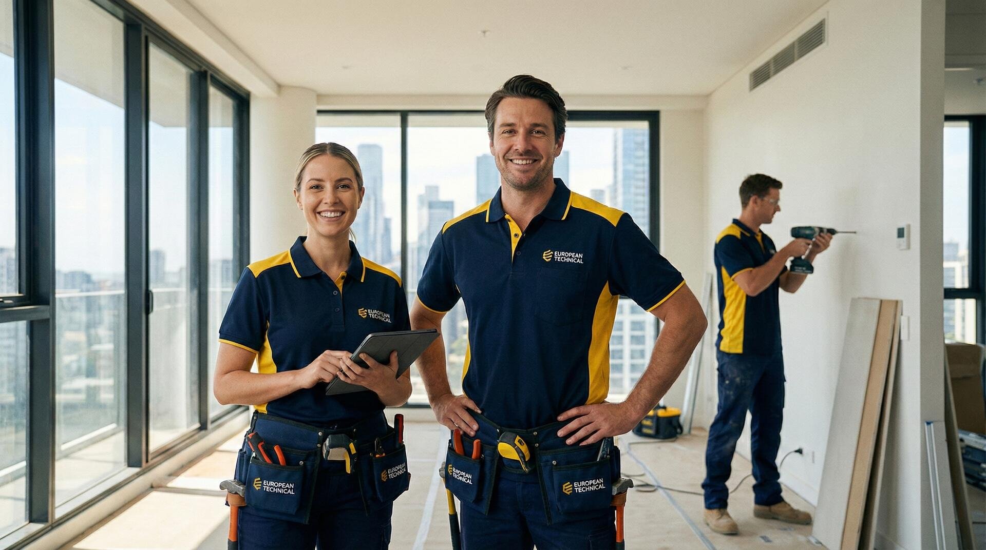 European Technical team providing professional home services in Dubai