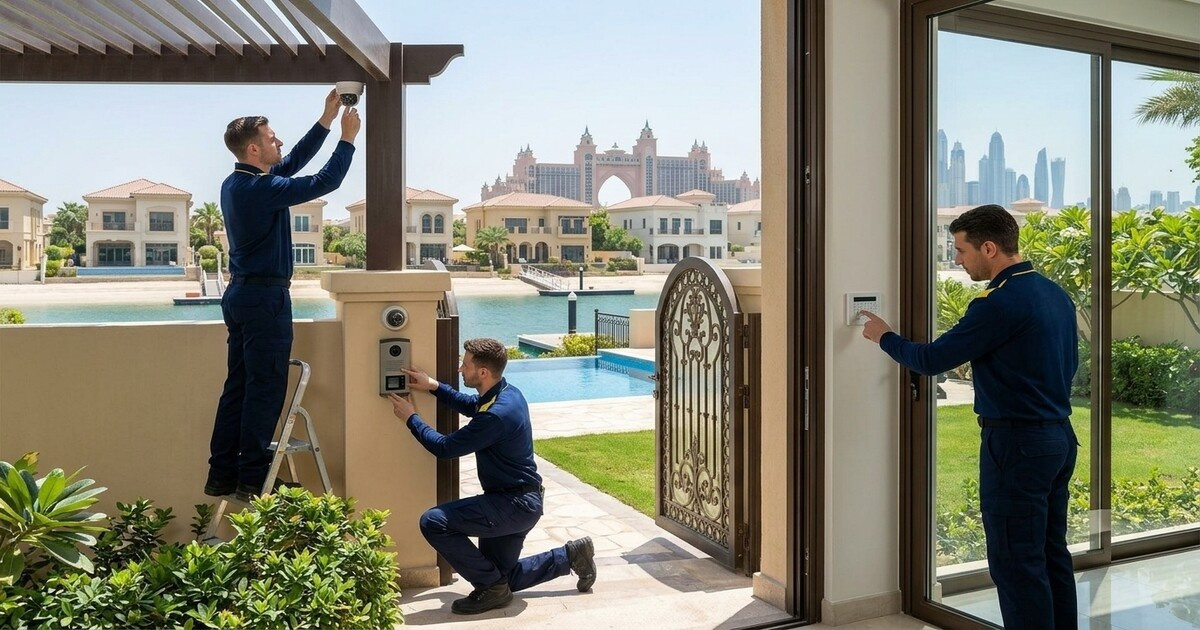 Installation de Systèmes de Sécurité Avancés à Frond F, Palm Jumeirah